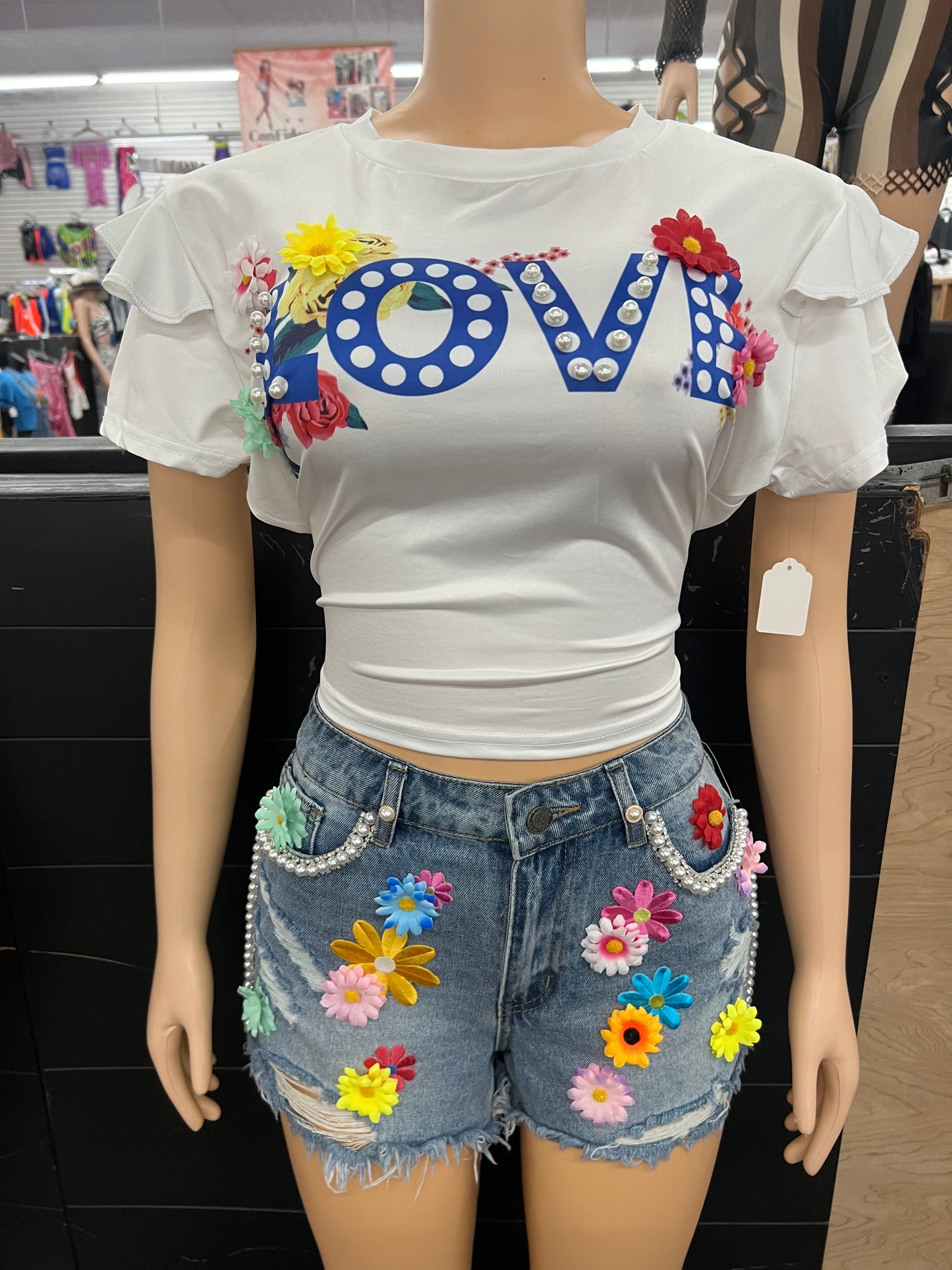 Flower Custom Denim Set
