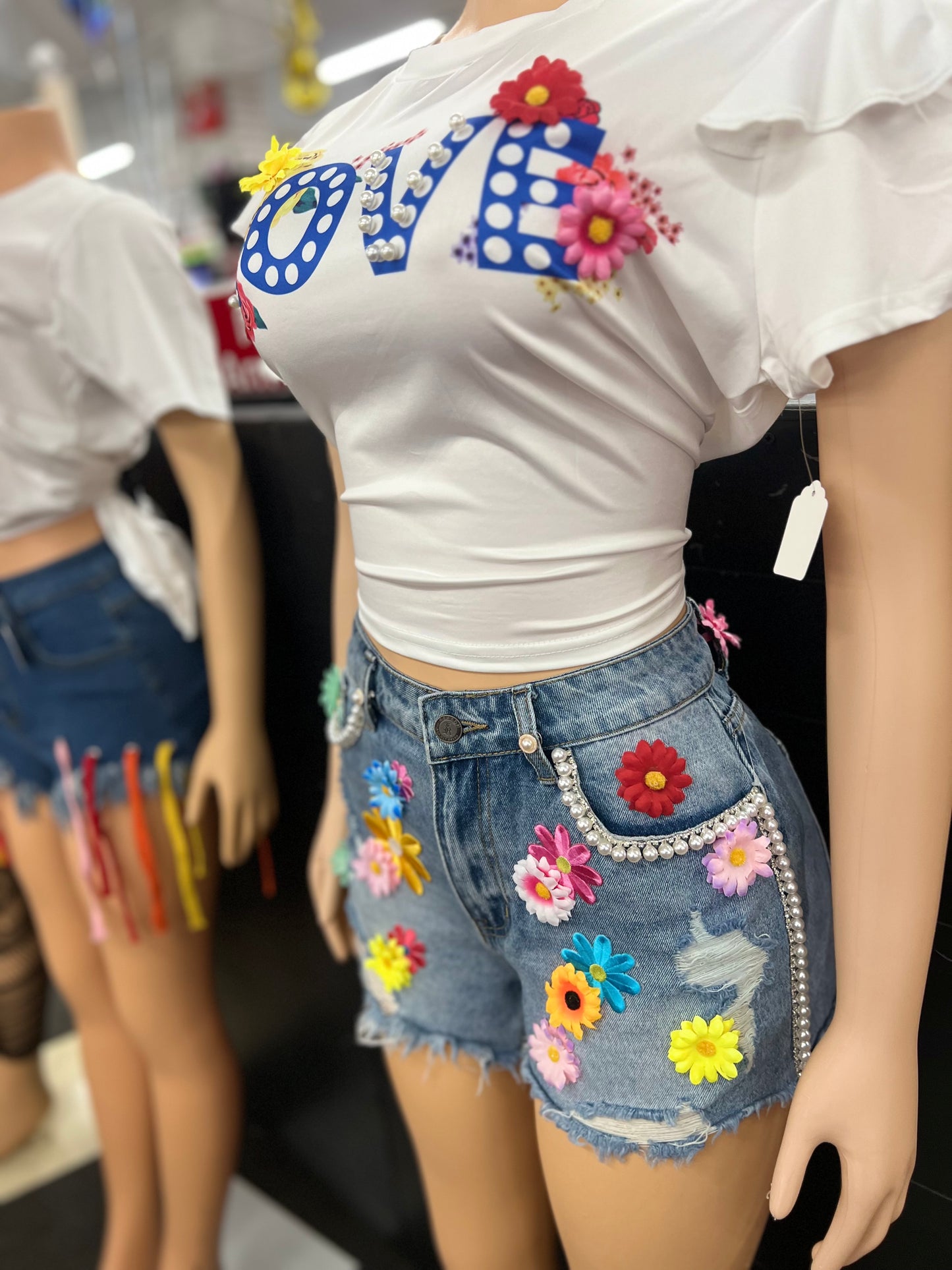 Flower Custom Denim Set